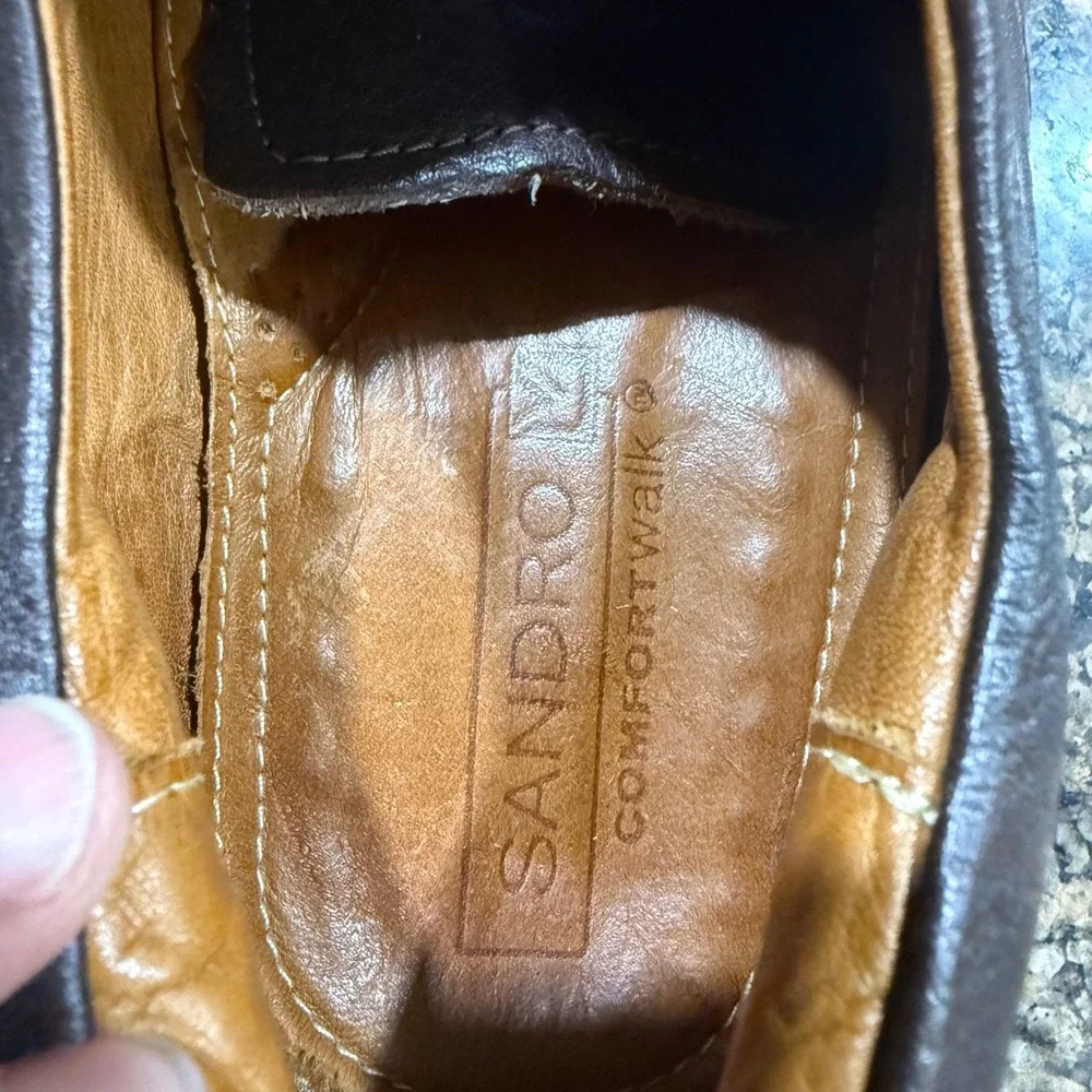Sandro Moscoloni‎ Comfortwalk Brown Leather Moc Toe Oxford Shoes Mens 9 D 8112